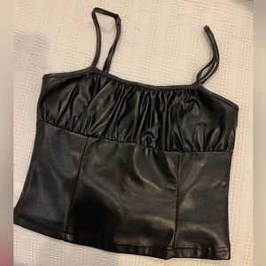 Forever 21 Leather crop top